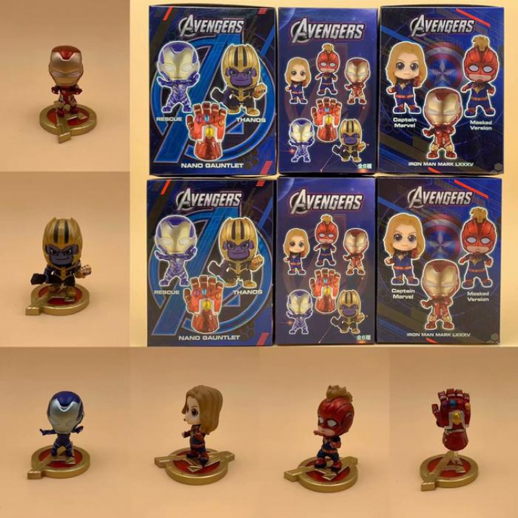 The Avengers  a set of six Boxed Figure Decoration Model 7X9X12CM 235G