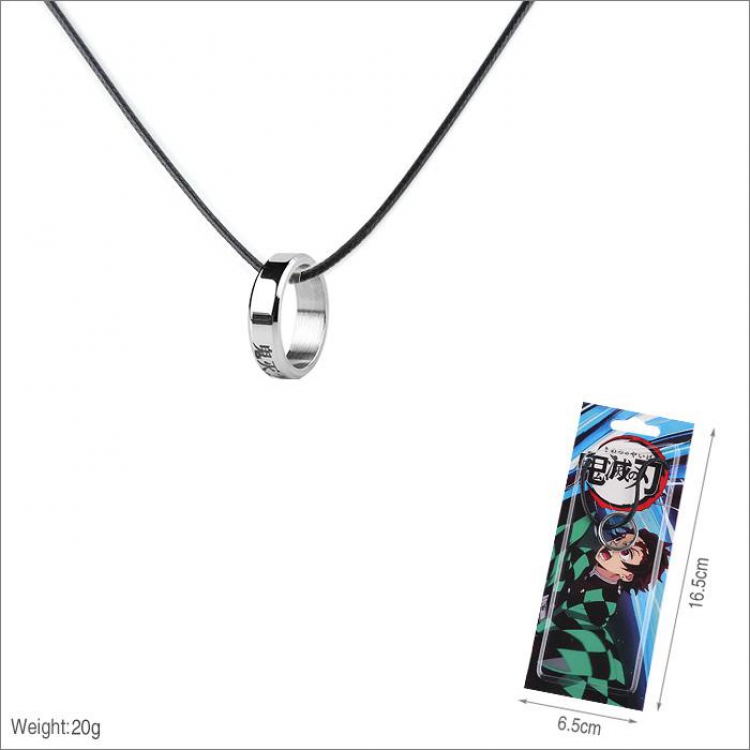 Demon Slayer Kimets Stainless steel medal Black sling necklace price for 5 pcs