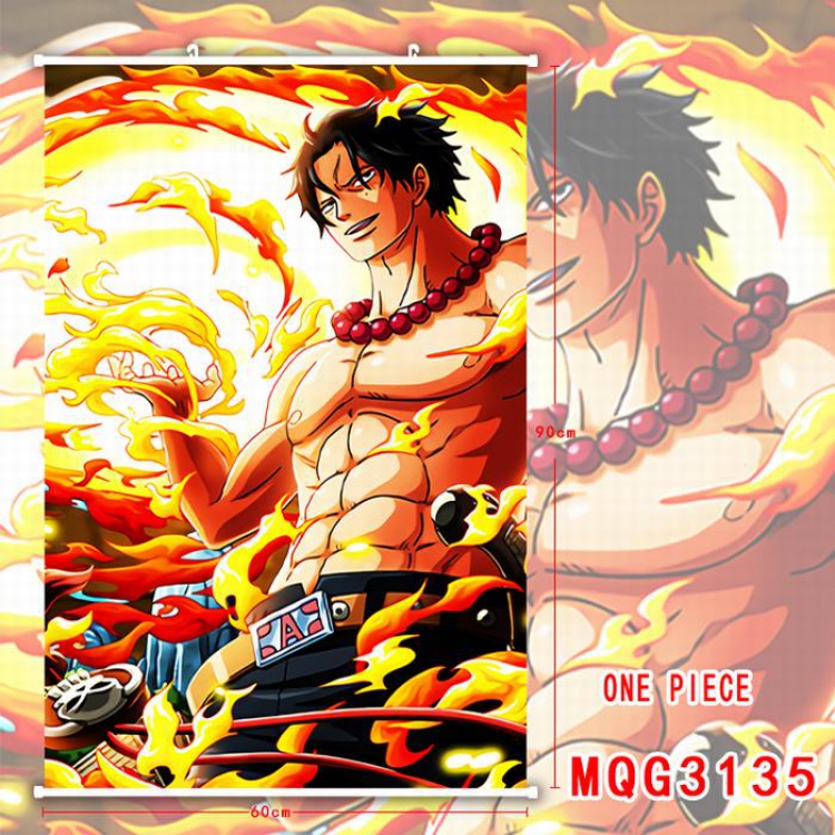 One Piece White Plastic rod Cloth painting Wall Scroll 60X90CM MQG3135