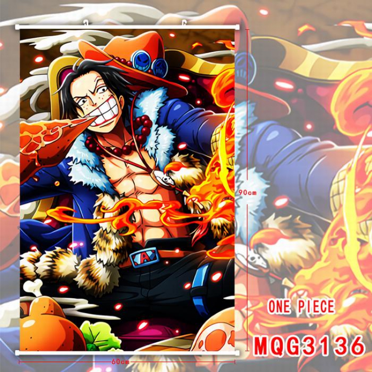 One Piece White Plastic rod Cloth painting Wall Scroll 60X90CM MQG3136