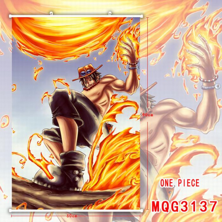 One Piece White Plastic rod Cloth painting Wall Scroll 60X90CM MQG3137