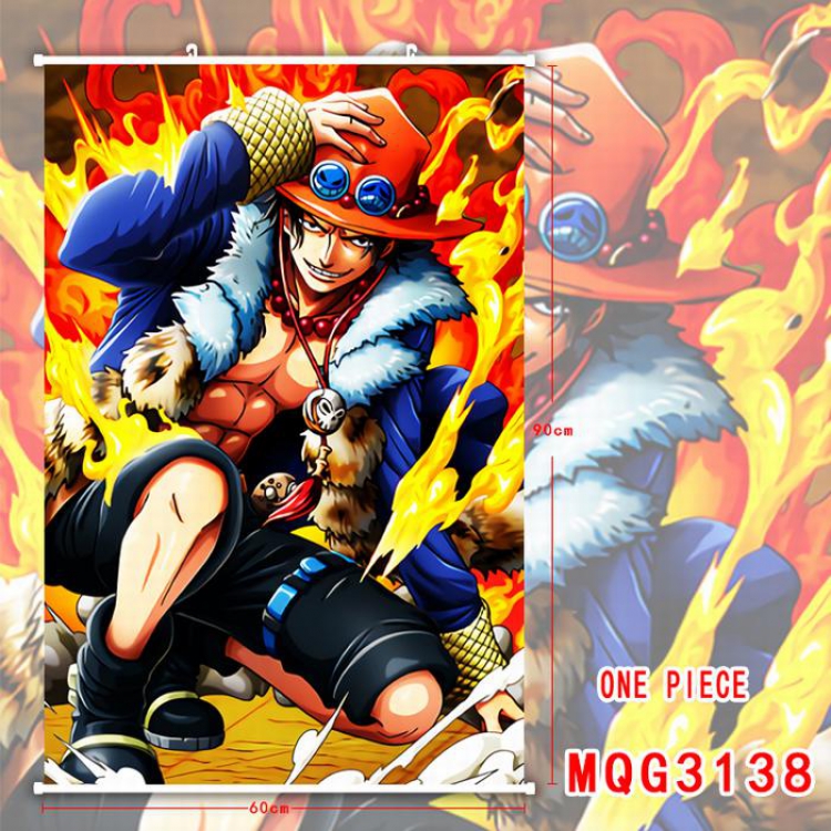 One Piece White Plastic rod Cloth painting Wall Scroll 60X90CM MQG3138