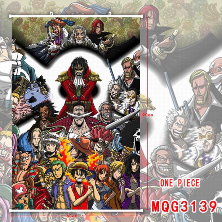 One Piece White Plastic rod Cloth painting Wall Scroll 60X90CM MQG3139