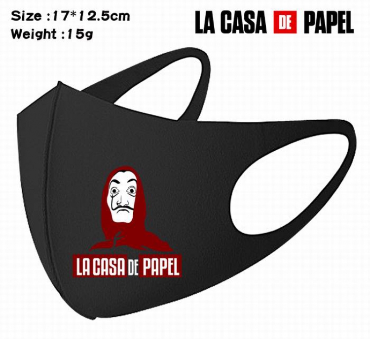 House of Paper -17A Black Anime color printing windproof dustproof breathable mask price for 5 pcs