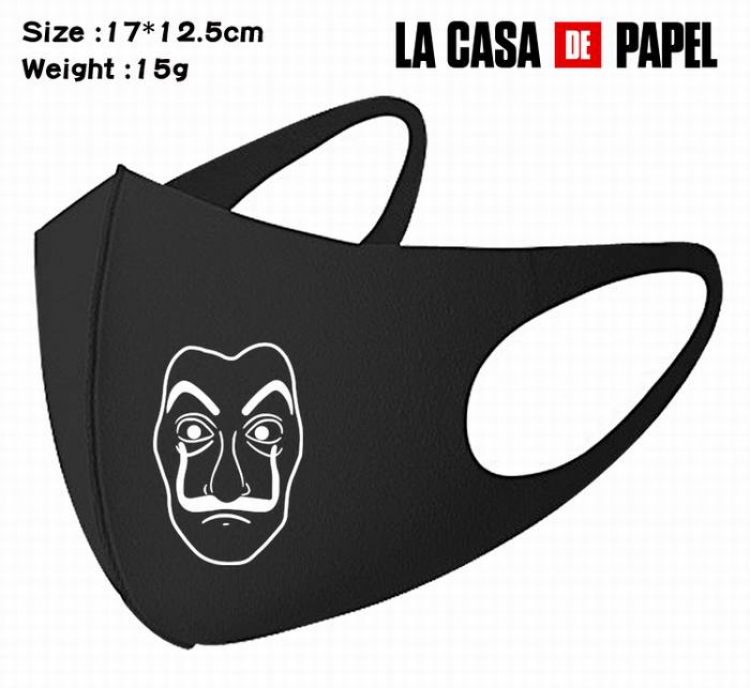 House of Paper -2A Black Anime color printing windproof dustproof breathable mask price for 5 pcs