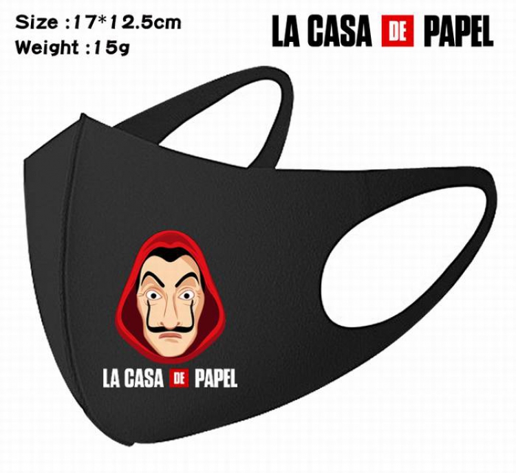 House of Paper -5A Black Anime color printing windproof dustproof breathable mask price for 5 pcs