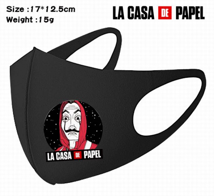 House of Paper -7A Black Anime color printing windproof dustproof breathable mask price for 5 pcs