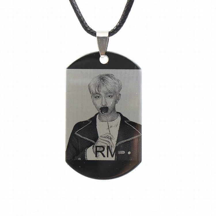 BTS RM Necklace pendant Pendant size 4.5X2.7CM Rope length 45 5CM 23G price for 5 pcs