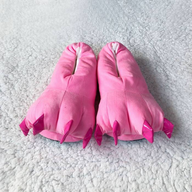 Cartoon plush slippers coral fleece slippers rose Red S(18CM) M(31-38size) L(39-45size)