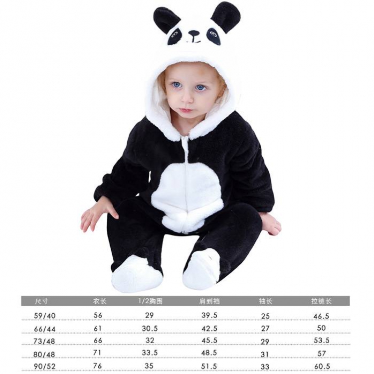 Cartoon animals Panda Double-faced plush one-piece pajamas Book three days in advance price for 2 pcs