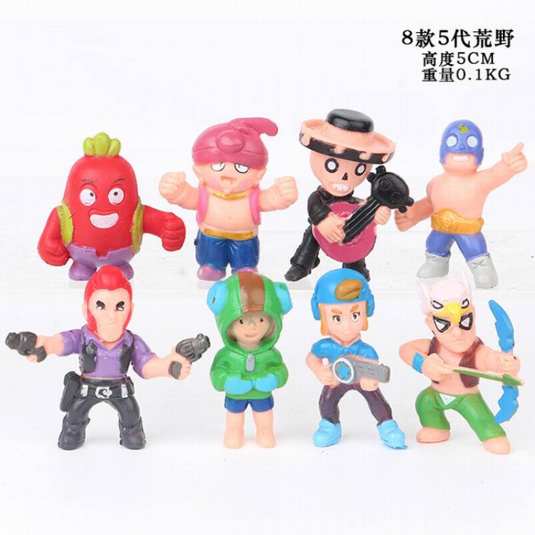 Brawl Stars  a set of eight Bagged Figure Decoration Model 5CM 0.1KG