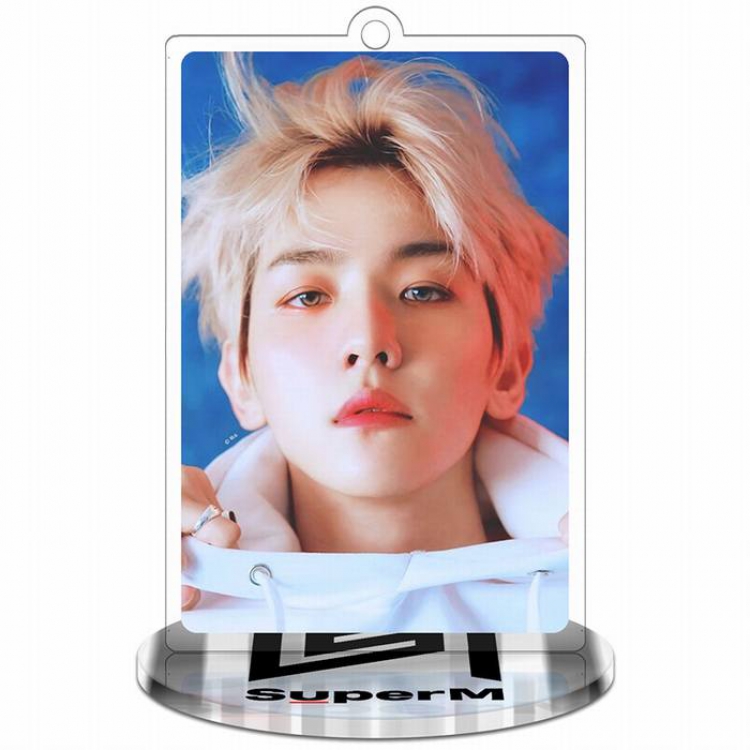 Super M-Baekhyun-1 Rectangular Small Standing Plates acrylic keychain pendant 8-9CM