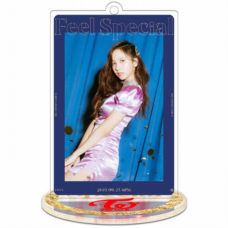 Twice Feel Special-Mina-1 Rectangular Small Standing Plates acrylic keychain pendant 8-9CM