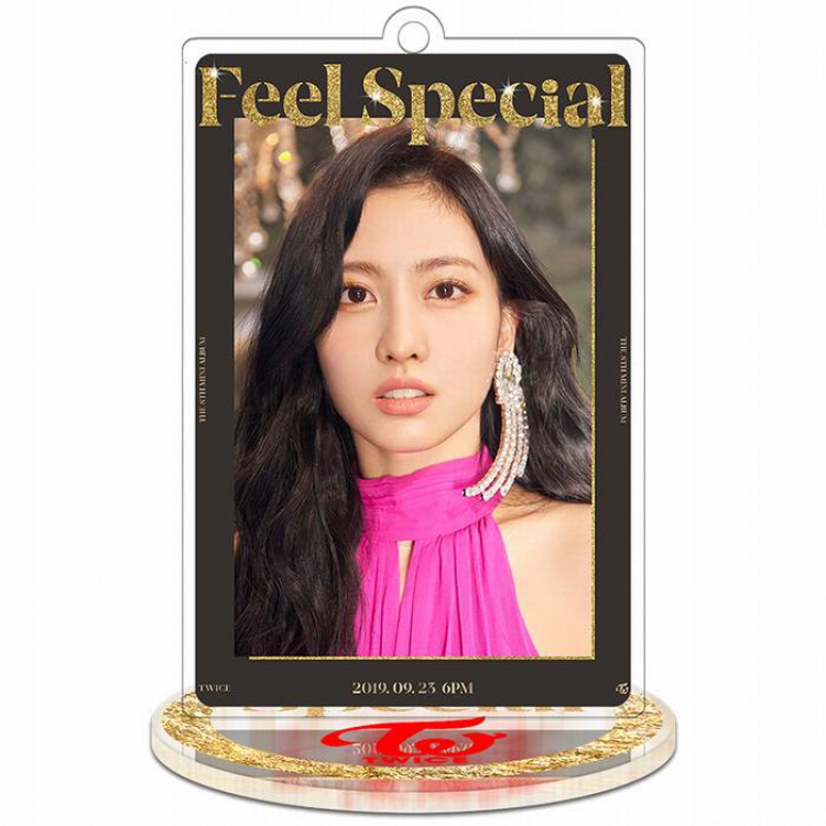Twice Feel Special-Momo-3 Rectangular Small Standing Plates acrylic keychain pendant 8-9CM