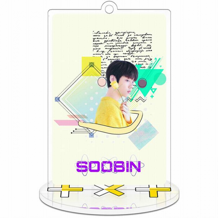 TXT-SOOBIN Rectangular Small Standing Plates acrylic keychain pendant 8-9CM