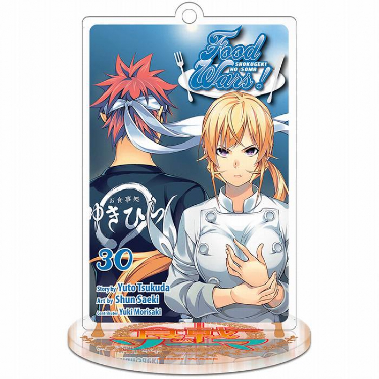 Shokugeki no Soma-3 Rectangular Small Standing Plates acrylic keychain pendant 8-9CM