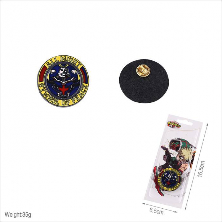 My Hero Academia All Might Badge brooch