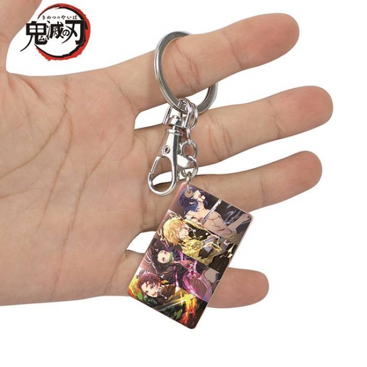 Demon Slayer Kimets-11 Anime Acrylic Color Map Keychain Pendant