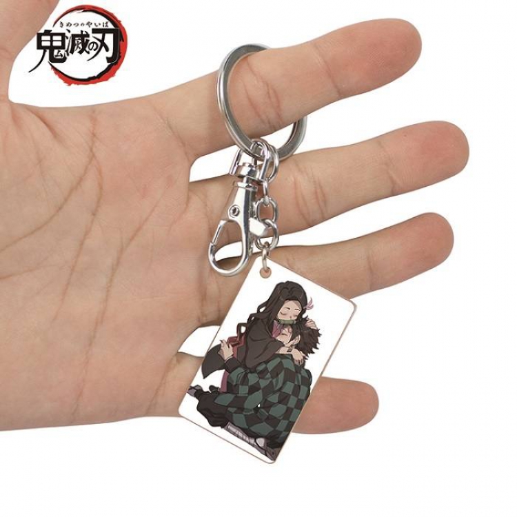 Demon Slayer Kimets-10 Anime Acrylic Color Map Keychain Pendant