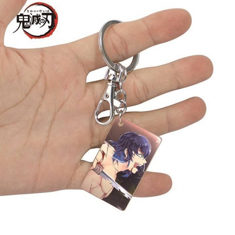 Demon Slayer Kimets-12 Anime Acrylic Color Map Keychain Pendant
