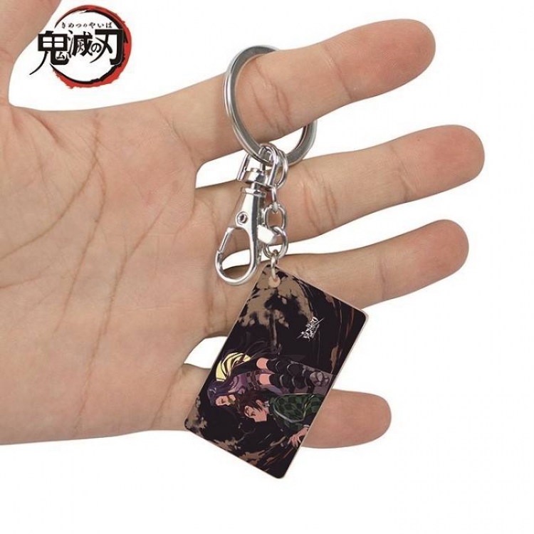 Demon Slayer Kimets-21 Anime Acrylic Color Map Keychain Pendant