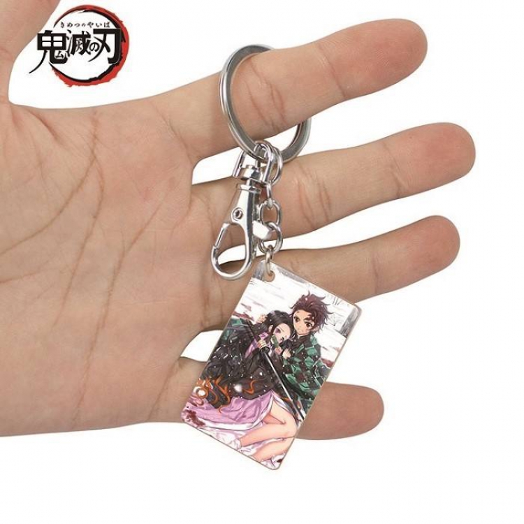 Demon Slayer Kimets-22 Anime Acrylic Color Map Keychain Pendant