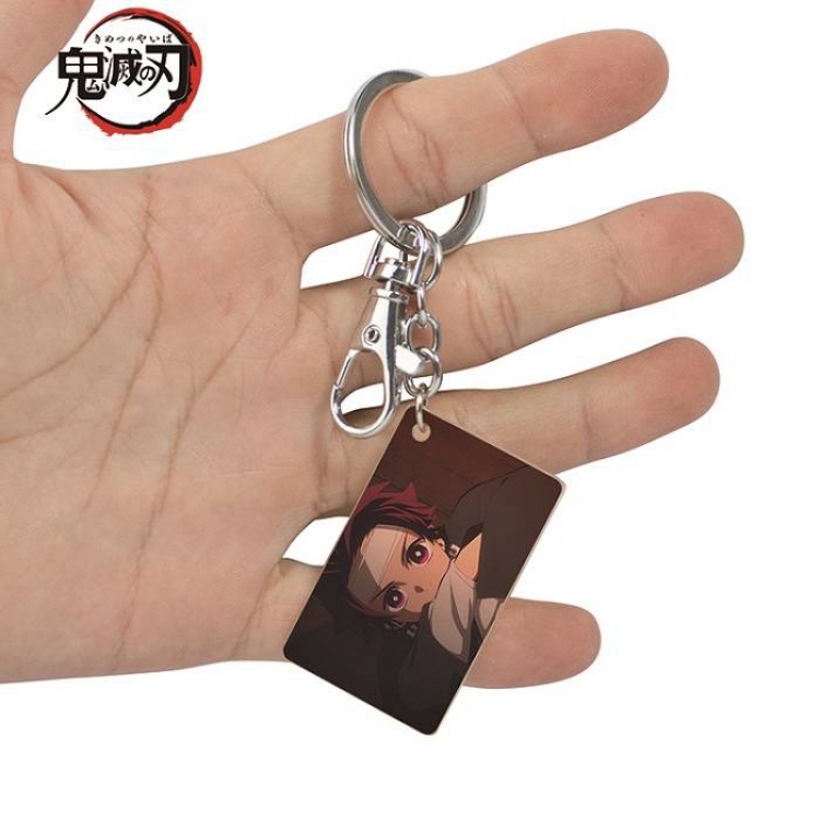 Demon Slayer Kimets-24 Anime Acrylic Color Map Keychain Pendant