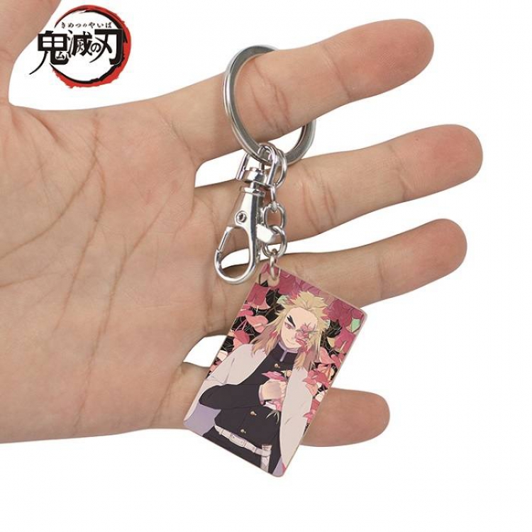 Demon Slayer Kimets-26 Anime Acrylic Color Map Keychain Pendant