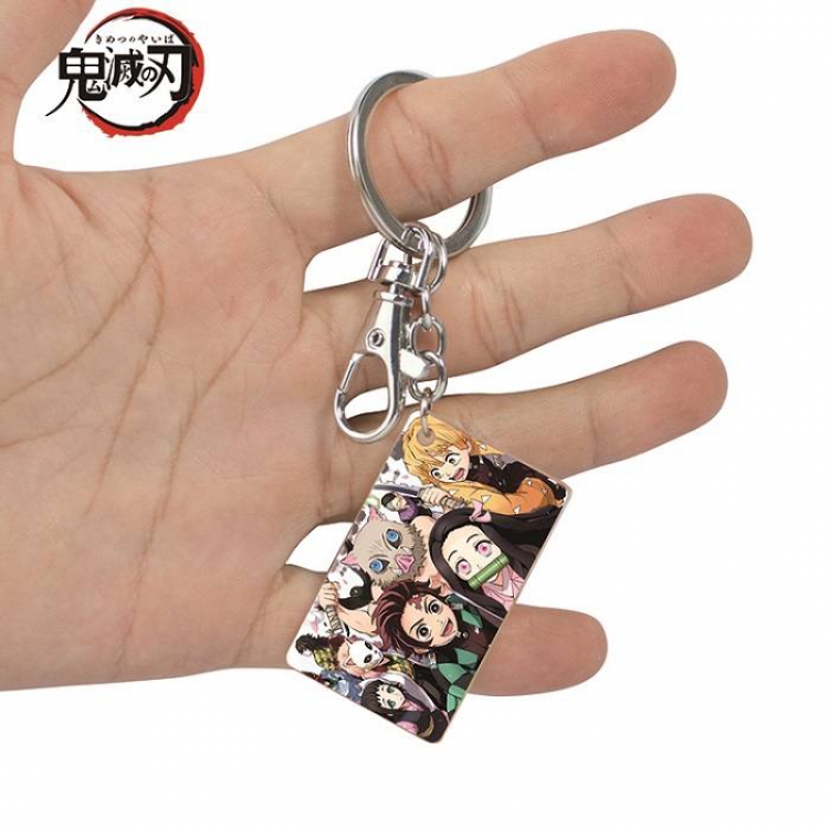 Demon Slayer Kimets-27 Anime Acrylic Color Map Keychain Pendant