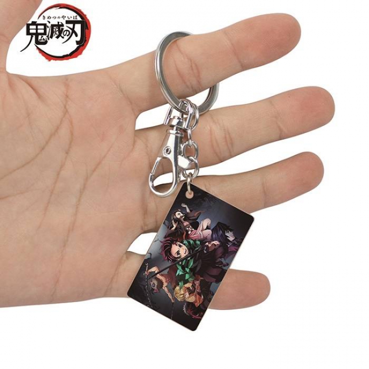 Demon Slayer Kimets-31 Anime Acrylic Color Map Keychain Pendant