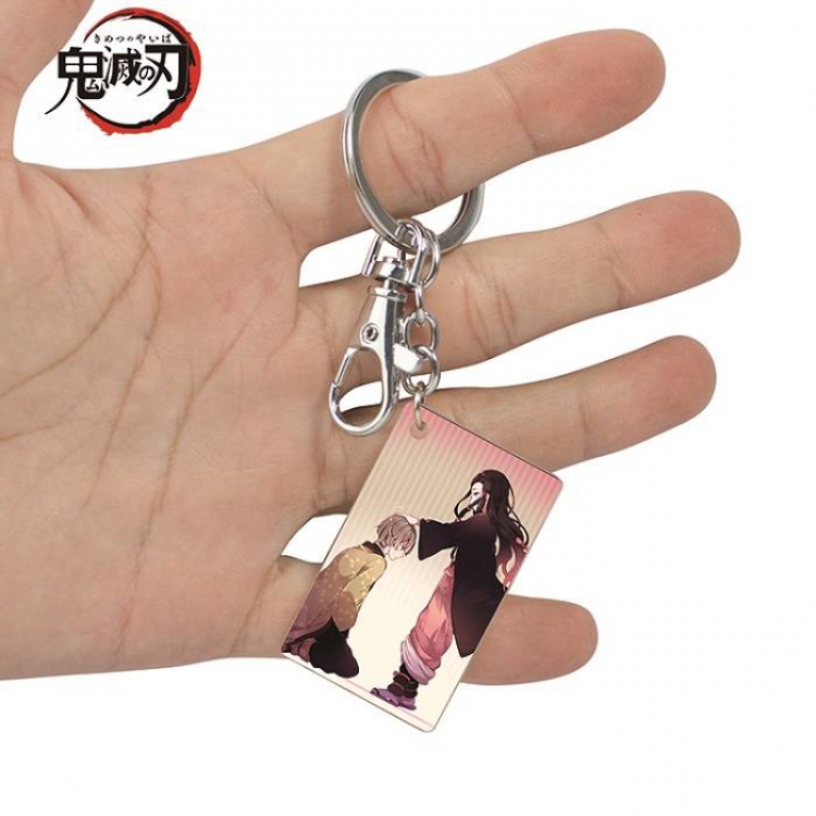 Demon Slayer Kimets-32 Anime Acrylic Color Map Keychain Pendant