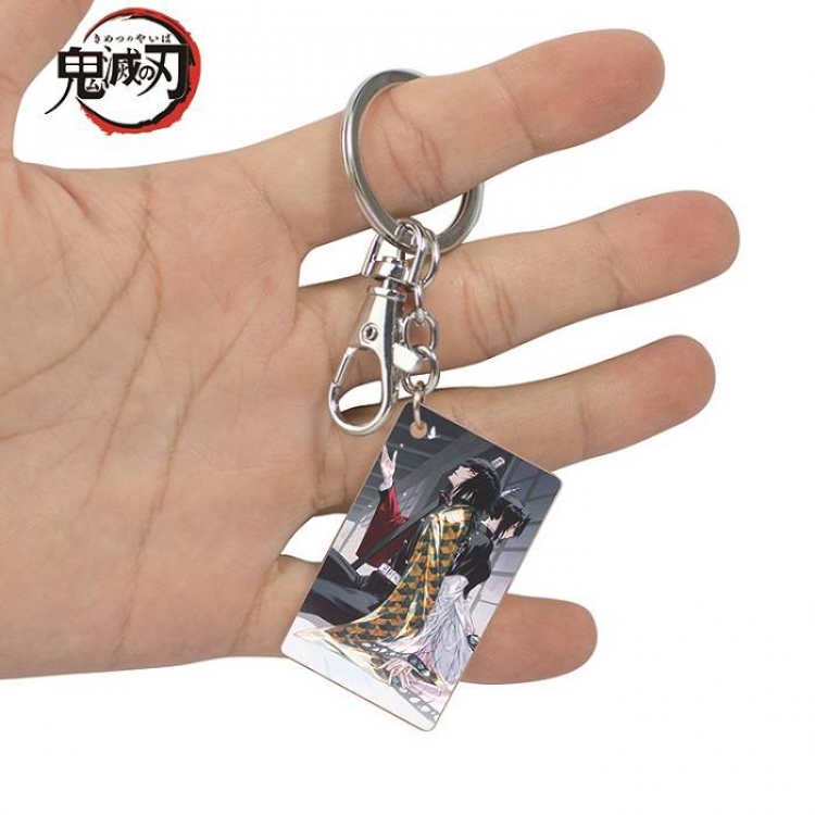 Demon Slayer Kimets-37 Anime Acrylic Color Map Keychain Pendant