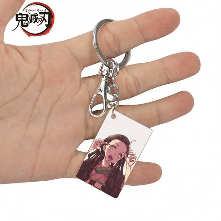 Demon Slayer Kimets-36 Anime Acrylic Color Map Keychain Pendant