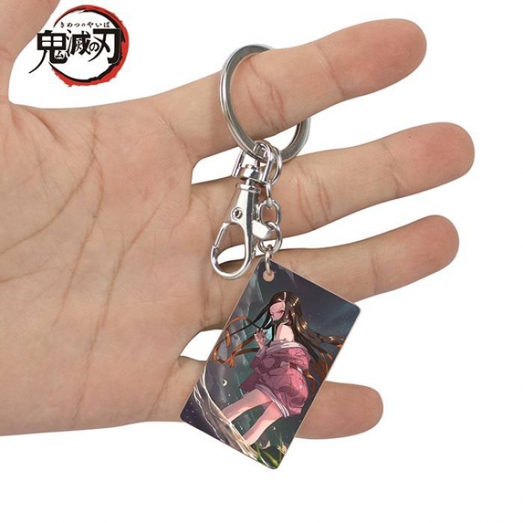 Demon Slayer Kimets-38 Anime Acrylic Color Map Keychain Pendant