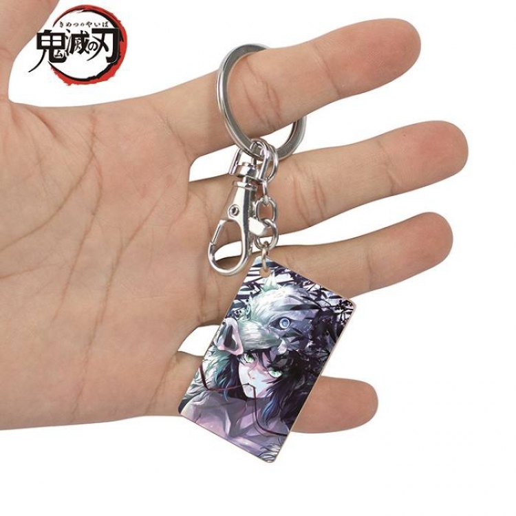 Demon Slayer Kimets-5 Anime Acrylic Color Map Keychain Pendant