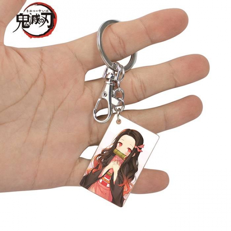 Demon Slayer Kimets-52 Anime Acrylic Color Map Keychain Pendant