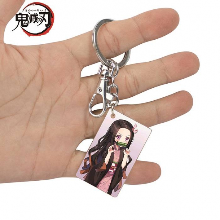 Demon Slayer Kimets-53 Anime Acrylic Color Map Keychain Pendant