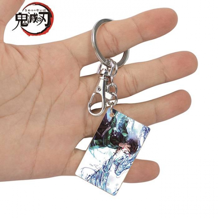 Demon Slayer Kimets-56 Anime Acrylic Color Map Keychain Pendant