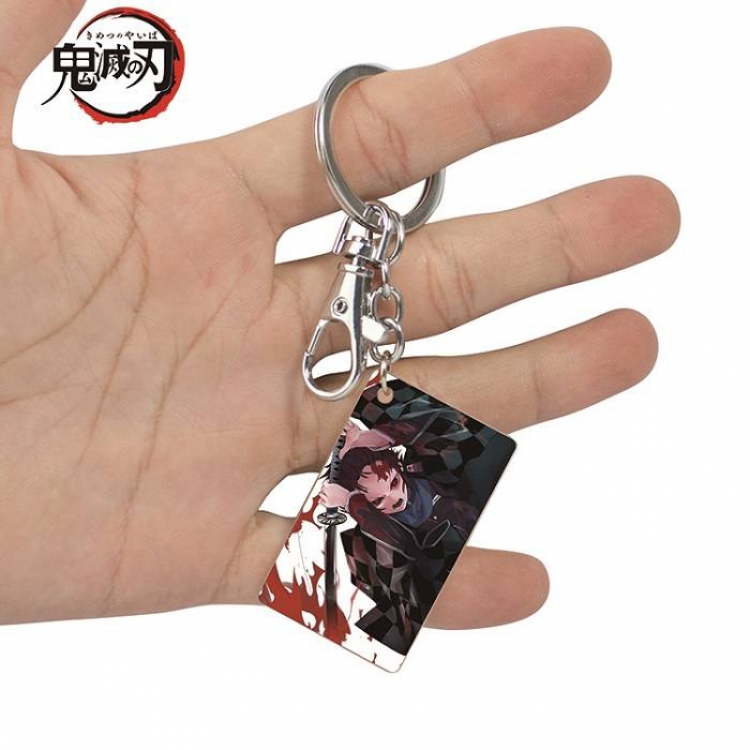 Demon Slayer Kimets-54 Anime Acrylic Color Map Keychain Pendant
