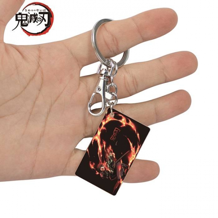 Demon Slayer Kimets-55 Anime Acrylic Color Map Keychain Pendant