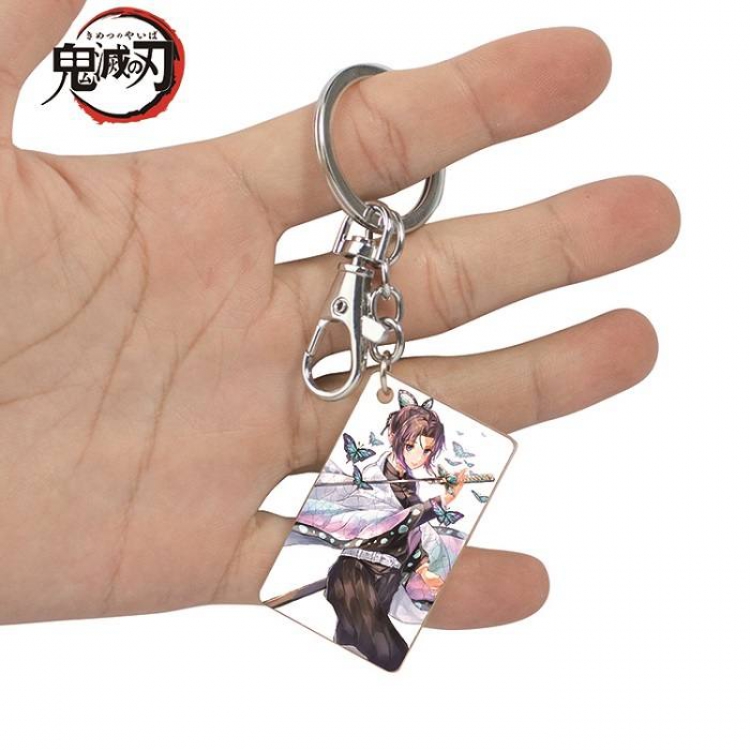 Demon Slayer Kimets-58 Anime Acrylic Color Map Keychain Pendant