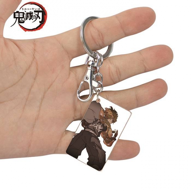Demon Slayer Kimets-60 Anime Acrylic Color Map Keychain Pendant