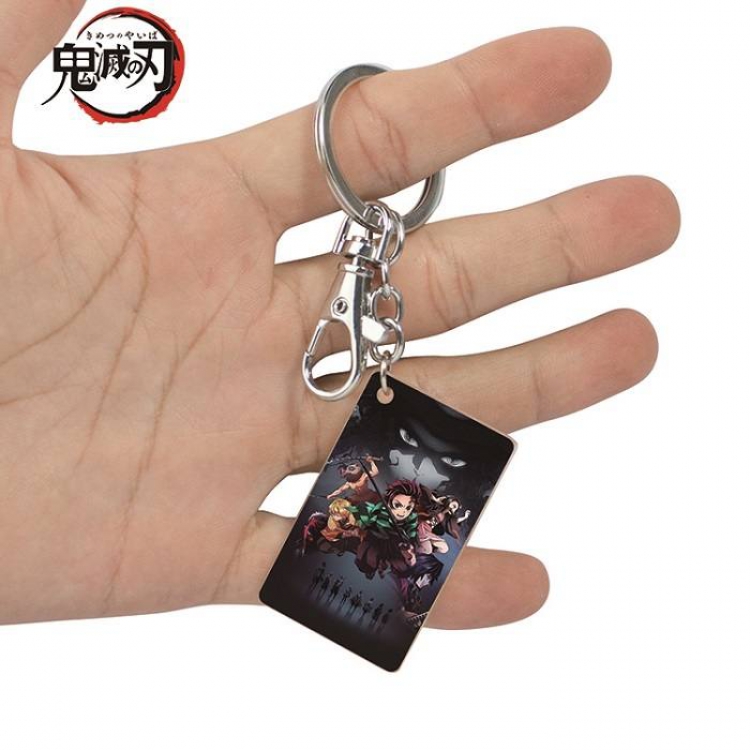 Demon Slayer Kimets-59 Anime Acrylic Color Map Keychain Pendant