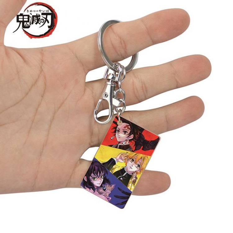 Demon Slayer Kimets-9 Anime Acrylic Color Map Keychain Pendant