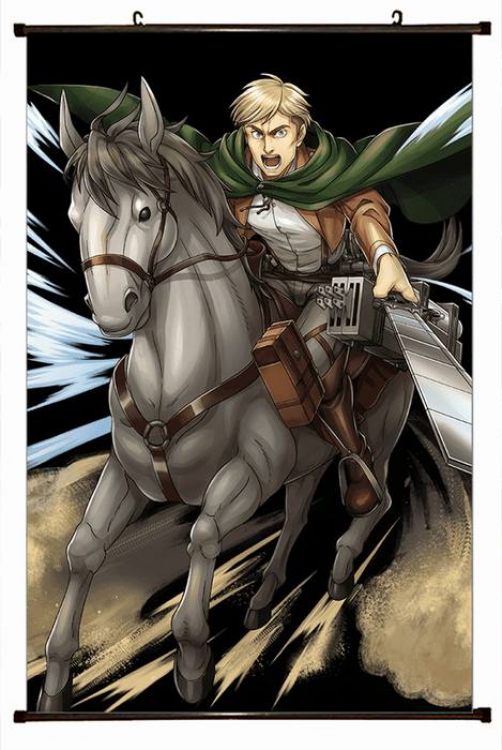 Attack on Titan Plastic pole cloth painting Wall Scroll 60X90CM preorder 3 days J12-174 NO FILLING