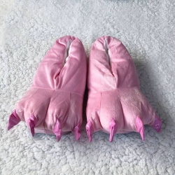 Cartoon plush slippers coral f...