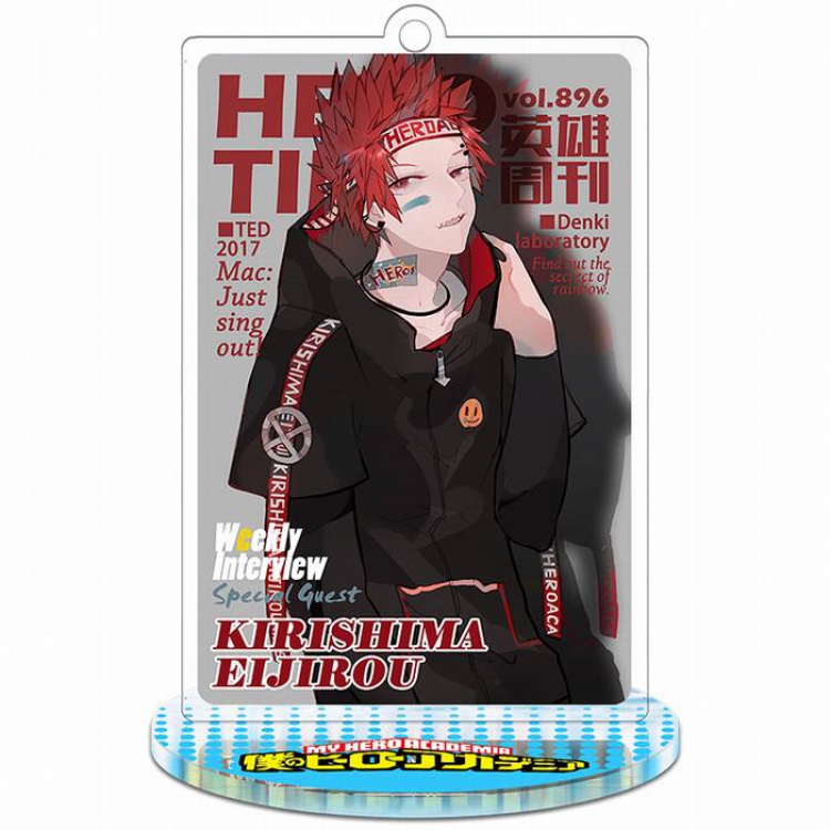 My Hero Academia Kirishima Eijiro Rectangular Small Standing Plates acrylic keychain pendant 8-9CM