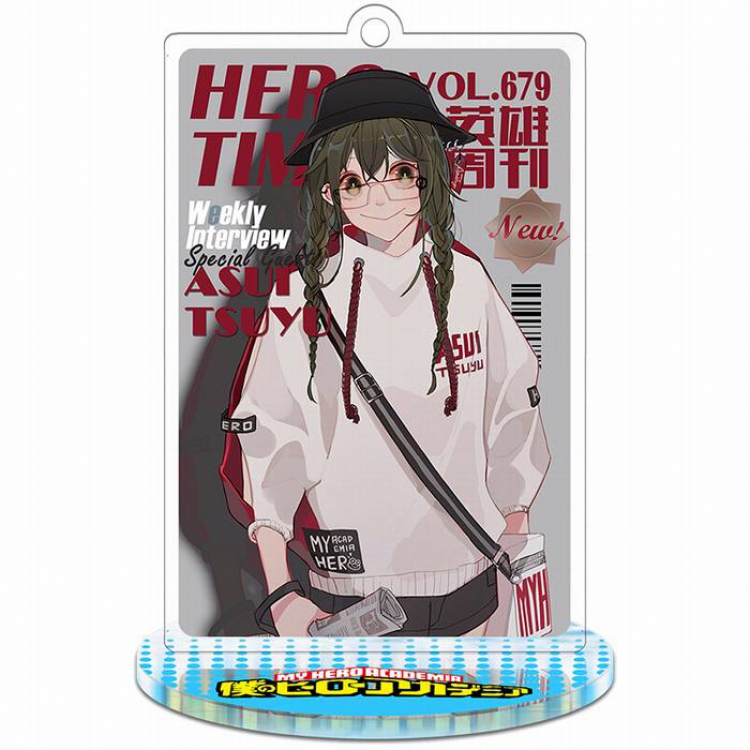 My Hero Academia Asui Tsuyu Rectangular Small Standing Plates acrylic keychain pendant 8-9CM