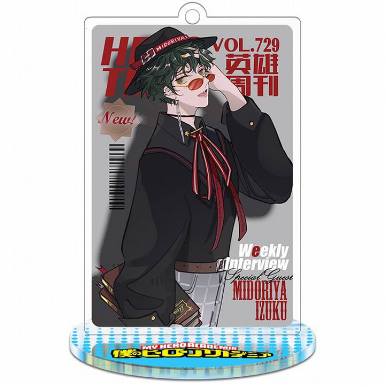 My Hero Academia Midoriya Izuku Rectangular Small Standing Plates acrylic keychain pendant 8-9CM