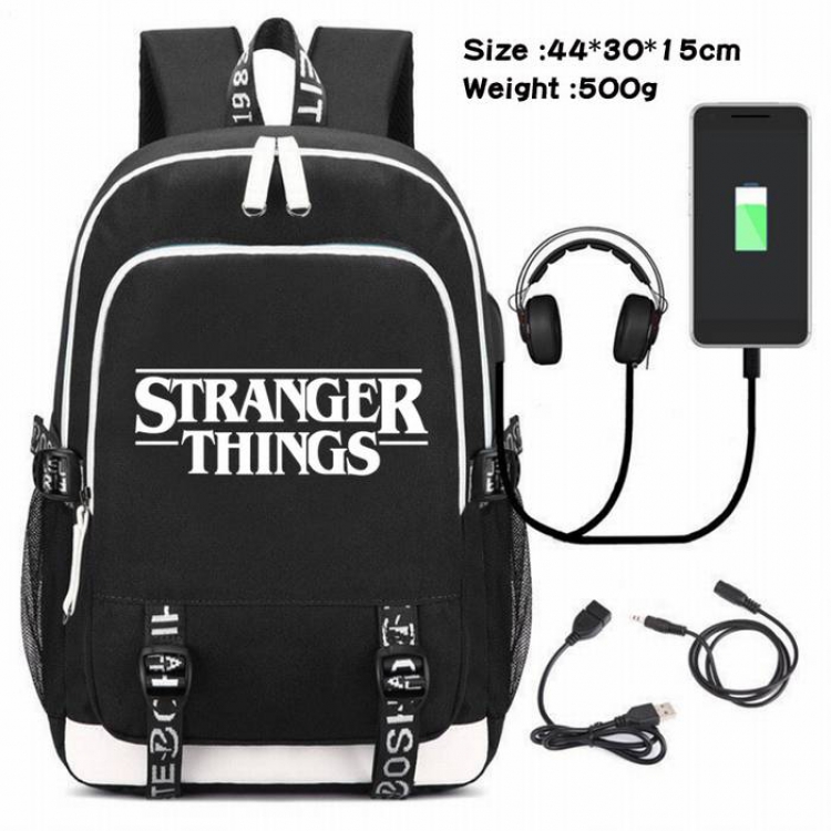 Stranger Things-116 Anime USB Charging Backpack Data Cable Backpack